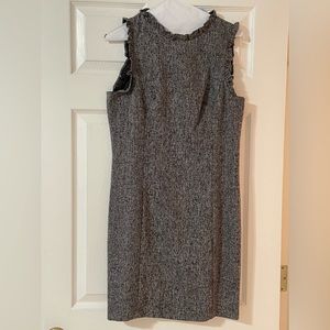 Loft black tweedy stretch sheath size 8